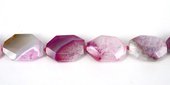Agate Druzy Dyed Nugget Flat Faceted 35x25mm/-beads incl pearls-Beadthemup