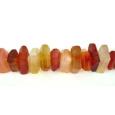 Carnelian 6-16mm Faceted rondel nugget /69