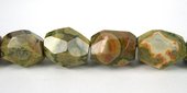 Ryolite Nugget Faceted 20x18mm beads per strand 18Beads-gemstone beads-Beadthemup