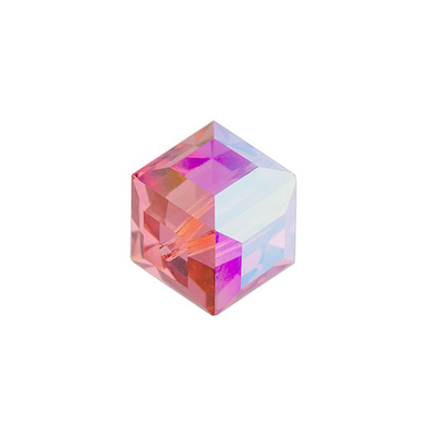 Swarovski 5601 Cube 6mm Rose AB 5 pack