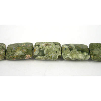 Rhyolite Rectangle Faceted 13x18mm beads per strand 22Beads