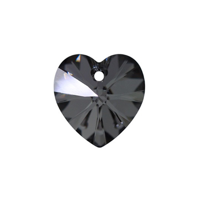 Swarovski 6228 Heart 28mm Crysl Silv Nght