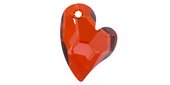 Swarovski 6261 Devoted 2 U Heart Red Magma-heart pendants-Beadthemup