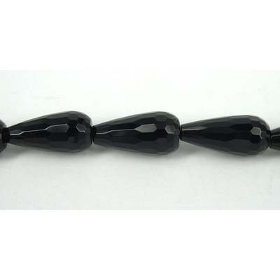 Agate Black Teardrop.Faceted 10x20mm beads per strand 20Beads