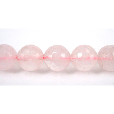 Rose Quartz Round Faceted 12mm beads per strand 33Beads