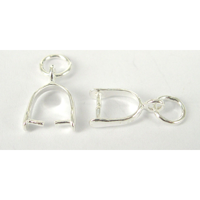 Sterling Silver Bail Briolette/Pinch Large 3pack