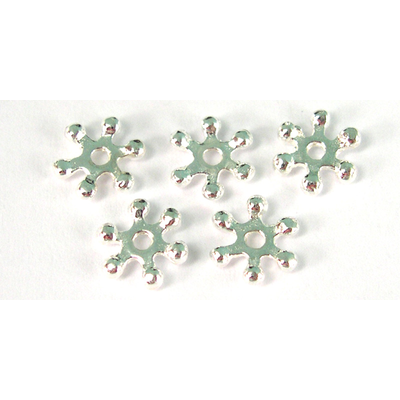 Sterling Silver Bead Daisy 8mm 6 Point Spacer 1