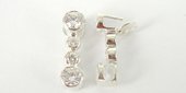 Sterling Silver Bail CZ 20mm hinged-findings-Beadthemup