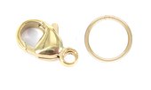14k Gold filled  7x13mm lobster+7mm jump 1 set-findings-Beadthemup