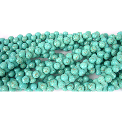 Dyed Howlite 14x8mm Peanut shape strand