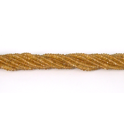 Citrine Faceted Rondel 4x2.5mm beads per strand 145 Beads