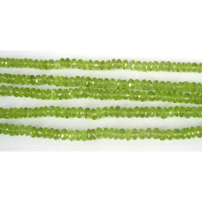 Peridot 5mm Faceted Rondel beads per strand 137