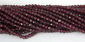 Garnet 3mm Faceted Round beads per strand 100-beads incl pearls-Beadthemup