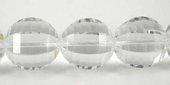 Clear Quartz 12mm Faceted round bead-beads incl pearls-Beadthemup