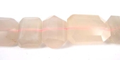 Pink Chalcedony  irregular Faceted Nugget-beads incl pearls-Beadthemup