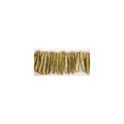 Fresh Water Pearl Biwa Stick top drill 12mm Gold 1