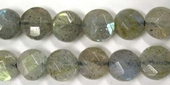 Labradorite 6mm Faceted Flat Round beads per strand 67-beads incl pearls-Beadthemup