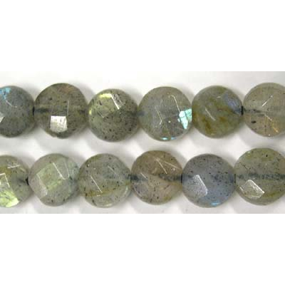 Labradorite 6mm Faceted Flat Round beads per strand 67