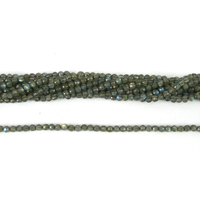 Labradorite 4mm Faceted Round beads per strand 94