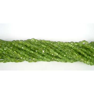 Peridot 7x5mm Faceted Oval beads per strand 50 beads