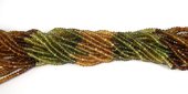 Green Tourmaline 3mm Faceted Rondel beads per strand 164-tourmaline-Beadthemup