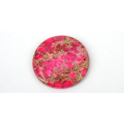 Imperial Jasper Pendant Round 50mm Pink