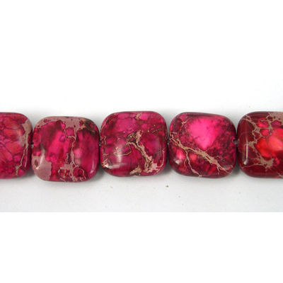 Imperial Jasper 14mm Square strand Pink