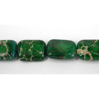 Imperial Jasper 12x16mm Rectangle  strand Green