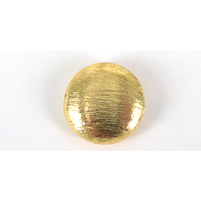 Gold Plate Copper 14mm Bead Flat Round 4 pack