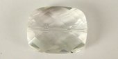 Clear Quartz Cushion Fac 20x25mm-beads incl pearls-Beadthemup