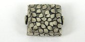 Sterling Silver Plate Copper 14x17mm Bead Flat Square 4-beads-Beadthemup