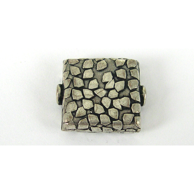 Sterling Silver Plate Copper 14x17mm Bead Flat Square 4