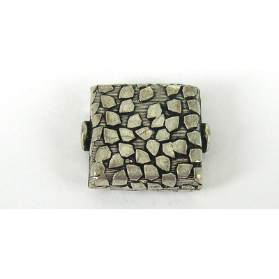 Sterling Silver Plate Copper 14x17mm Bead Flat Square 4