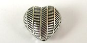 Sterling Silver Plate Copper Bead Heart 16x16mm 4 pack-findings-Beadthemup