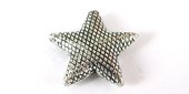 Sterling Silver Plate Copper Bead Star 17x17 mm 8pack-findings-Beadthemup
