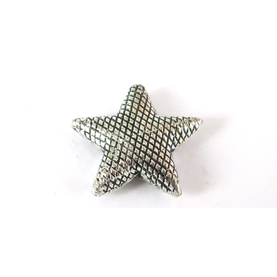 Sterling Silver Plate Copper Bead Star 17x17 mm 8pack