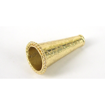 Gold Plate Copper 24x12mm cone 4 pack