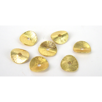 Gold Plate Copper 10mm curve disk 10 pack