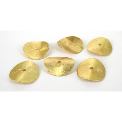 Gold Plate Copper 20mm curve disk 6 pack