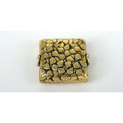 Gold Plate Copper 14x17mm Bead Flat Square 4