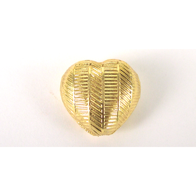 Gold Plate Copper Bead Heart 16x16mm 4 pack