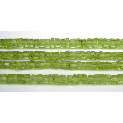 Peridot 4mm Faceted Wheel beads per strand 130
