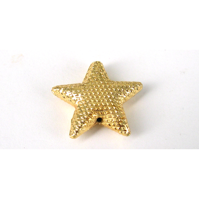 Gold Plate Copper Bead Star 17x17 mm 8pack