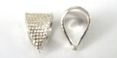 Sterling Silver Plate Copper bail closed 7x16 mm 10 pack-findings-Beadthemup