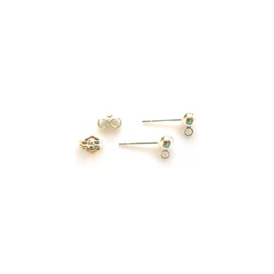 Sterling Silver Ball Stud 6mm per pair