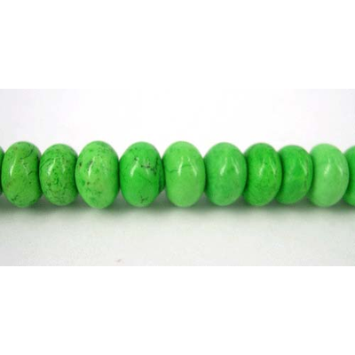 Howlite Dyed 5x8mm Rondel Green beads per strand 79