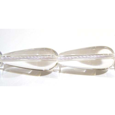 Clear Quartz Polished Teardrop 8x16mm beads per strand 20