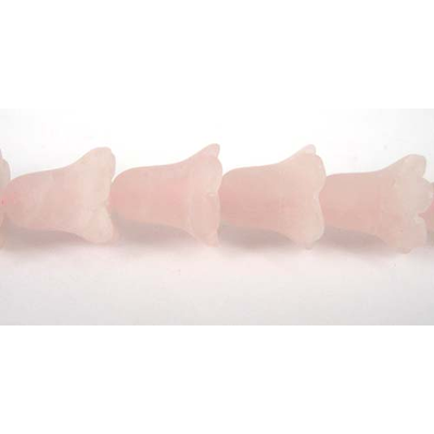 Rose Quartz 13mm Frosted Flower EACH BEAD