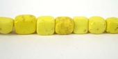 Howlite Dyed Cubed Nugget 8mm Yellow beads per strand-beads incl pearls-Beadthemup