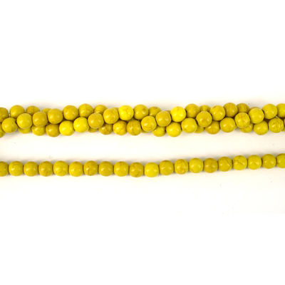 Howlite Dyed Round 8mm Yellow beads per strand 49Beads